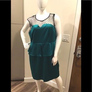 Steve Harvey  Green silk plum dress